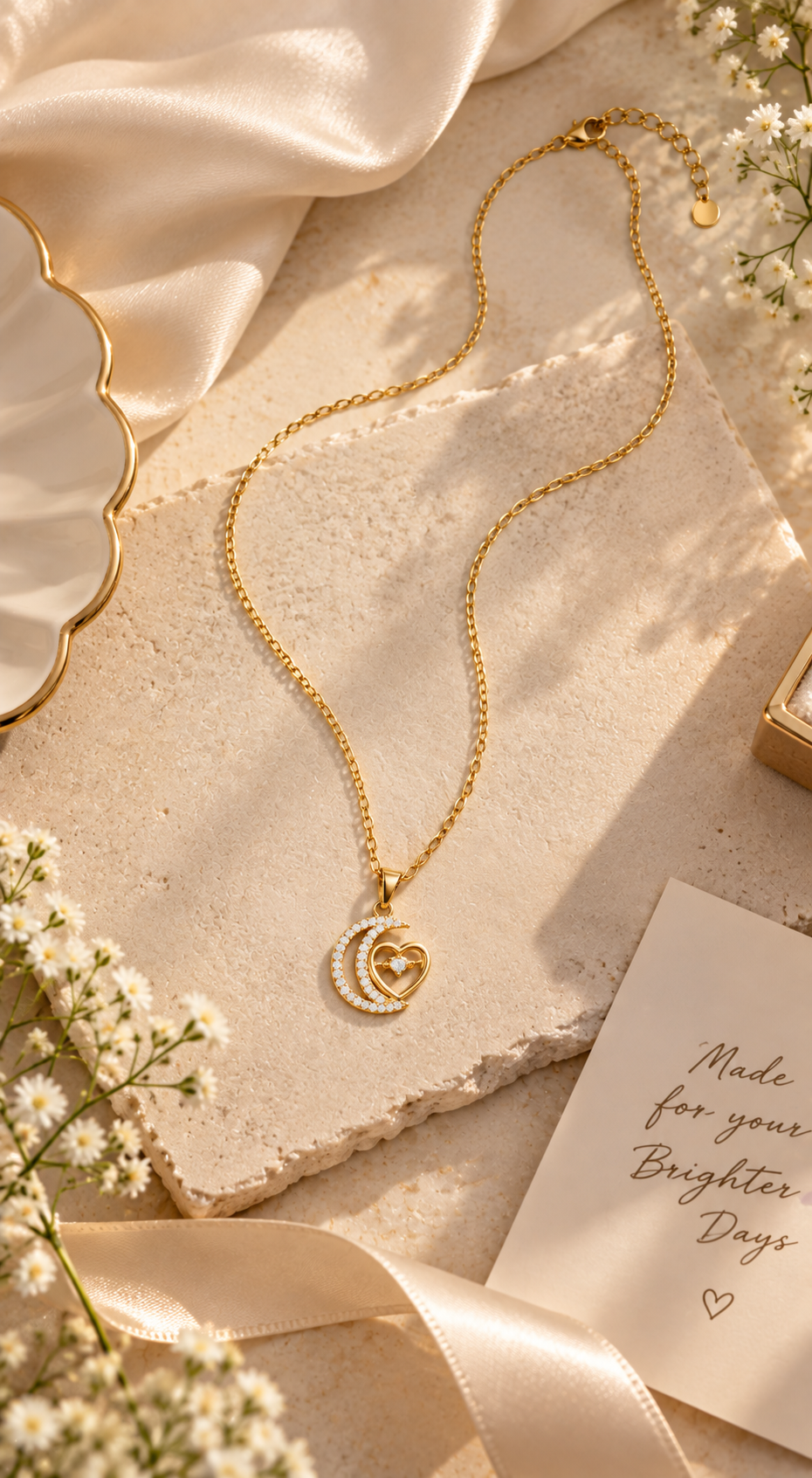 Crescent Heart Pendant