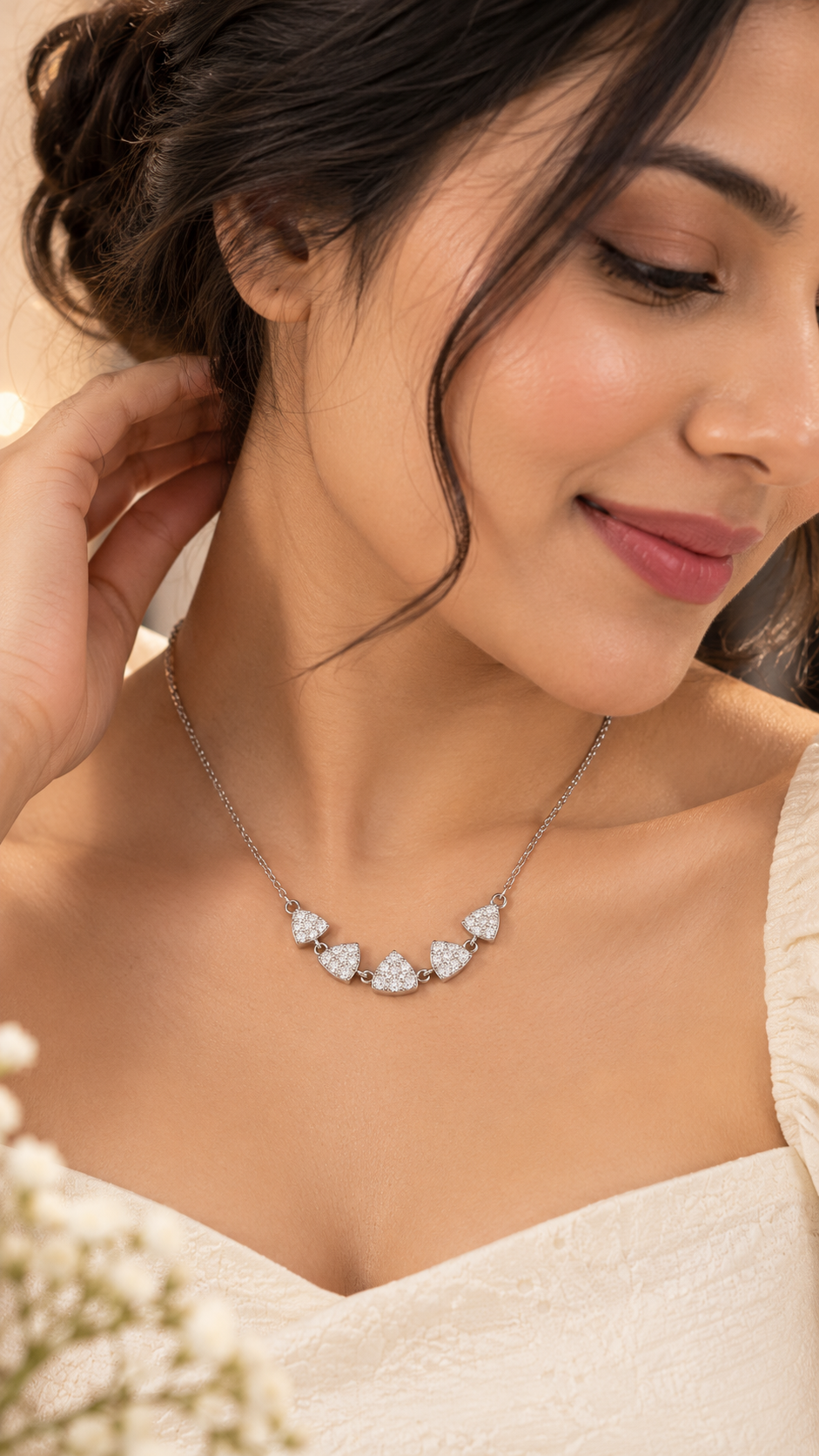 Five-Heart Sparkle Pendant