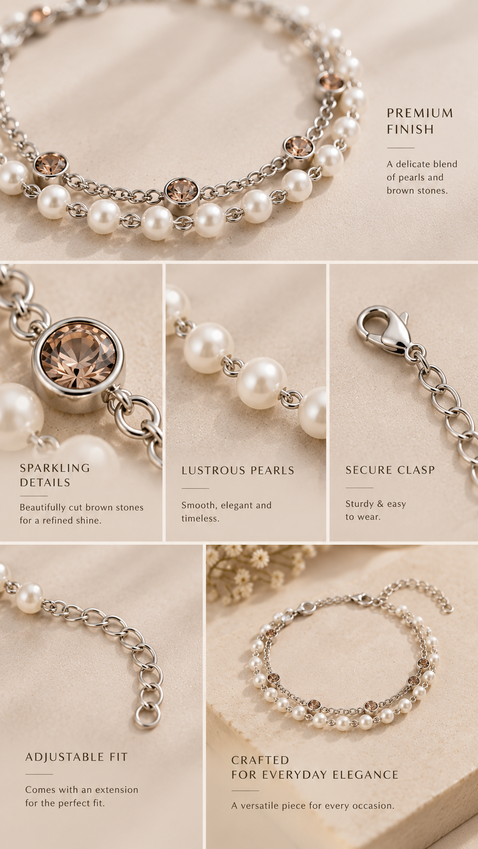 Pearl Luxe Crystal Bracelet