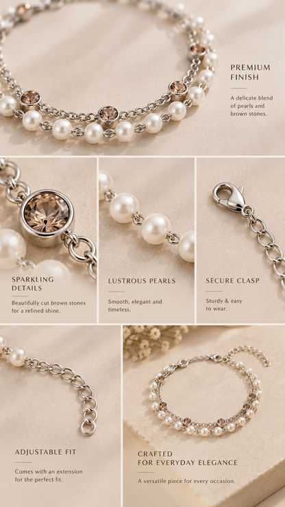 Pearl Luxe Crystal Bracelet