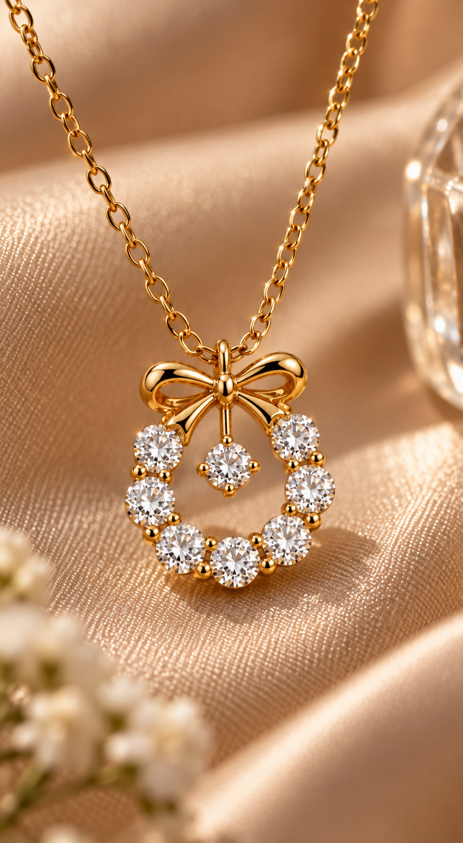 Bow Crystal Pendant