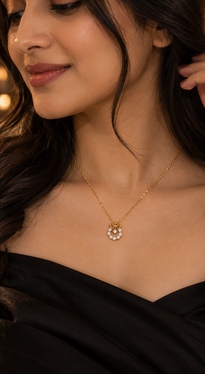 Bow Crystal Pendant