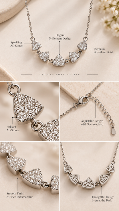 Five-Heart Sparkle Pendant