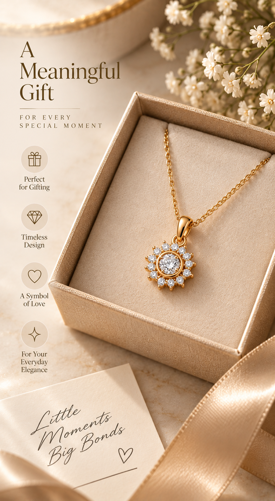 Radiant Sunburst Diamond Pendant