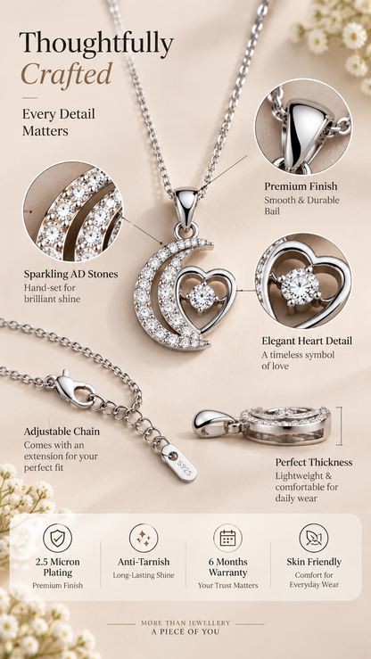 Crescent Heart Pendant