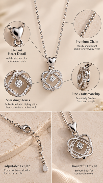 Heart Knot Pendant Necklace