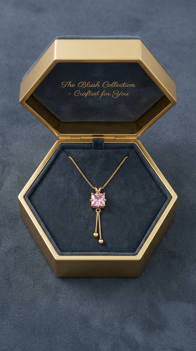 Blush Radiance Tassel Pendant Necklace