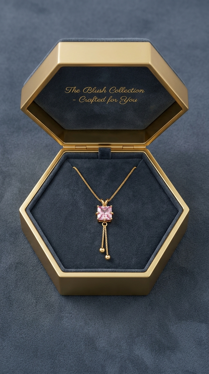 Blush Radiance Tassel Pendant Necklace