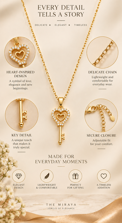 Heart &amp; Key Pendant