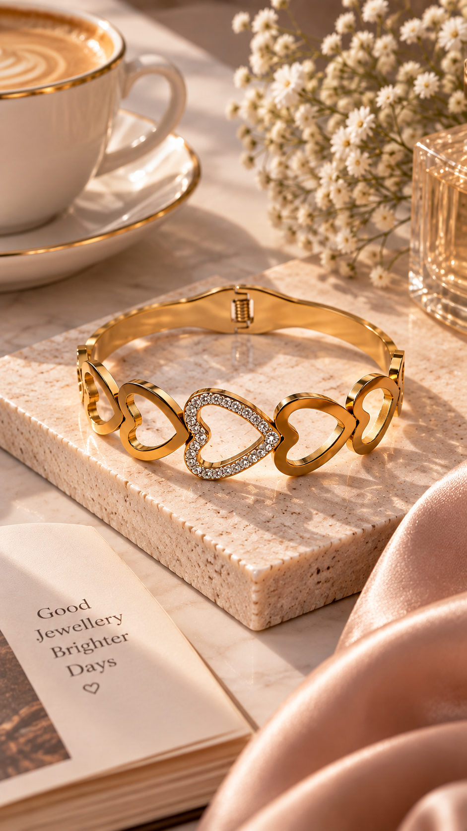 Aurelia Heart Link Crystal Bracelet