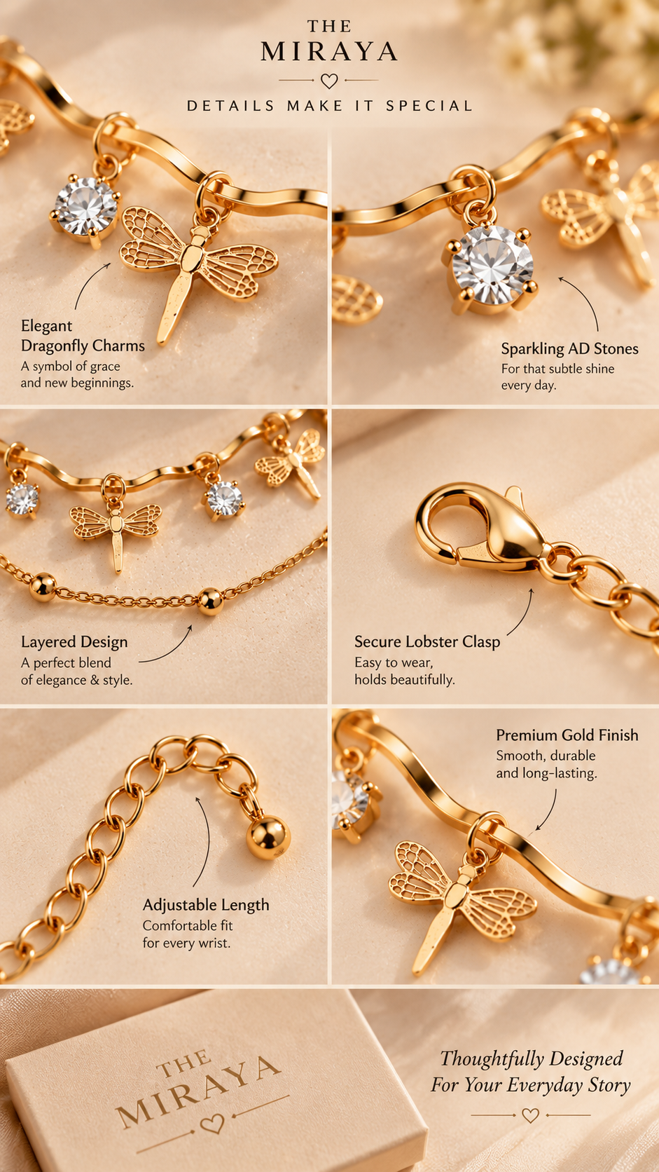 Dragonfly Charm Bracelet
