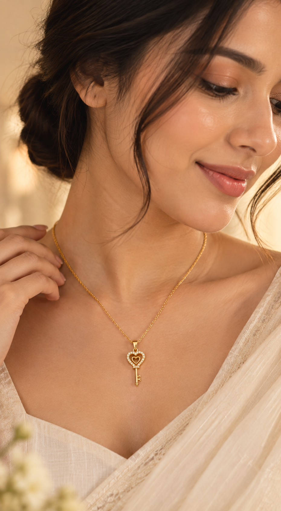 Heart &amp; Key Pendant
