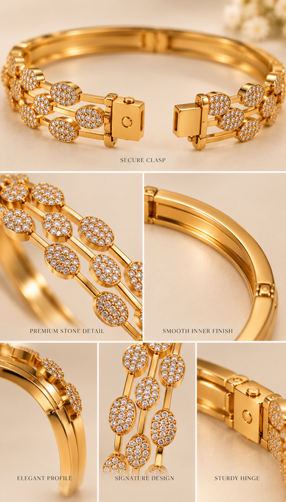 Triple Row Oval AD Bangle