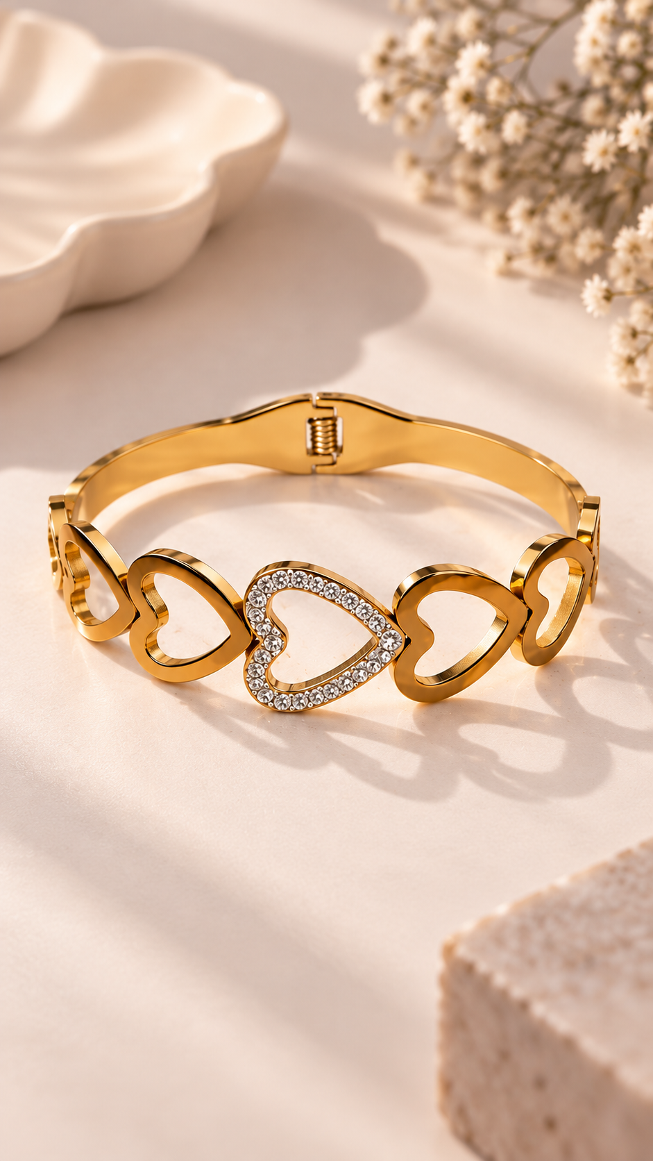 Aurelia Heart Link Crystal Bracelet