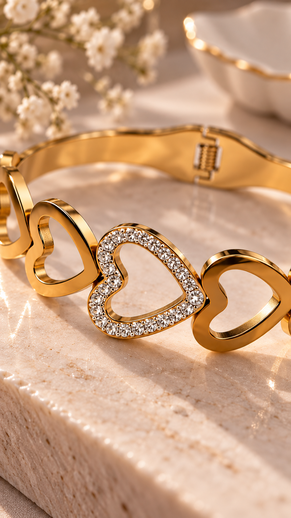 Aurelia Heart Link Crystal Bracelet