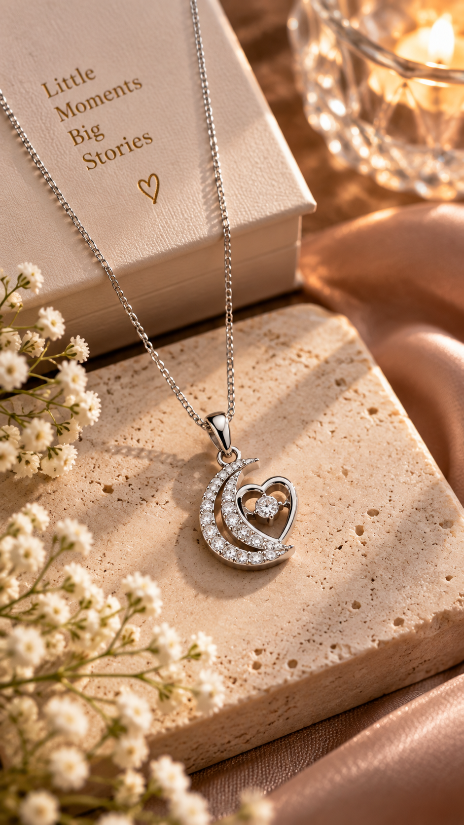 Crescent Heart Pendant
