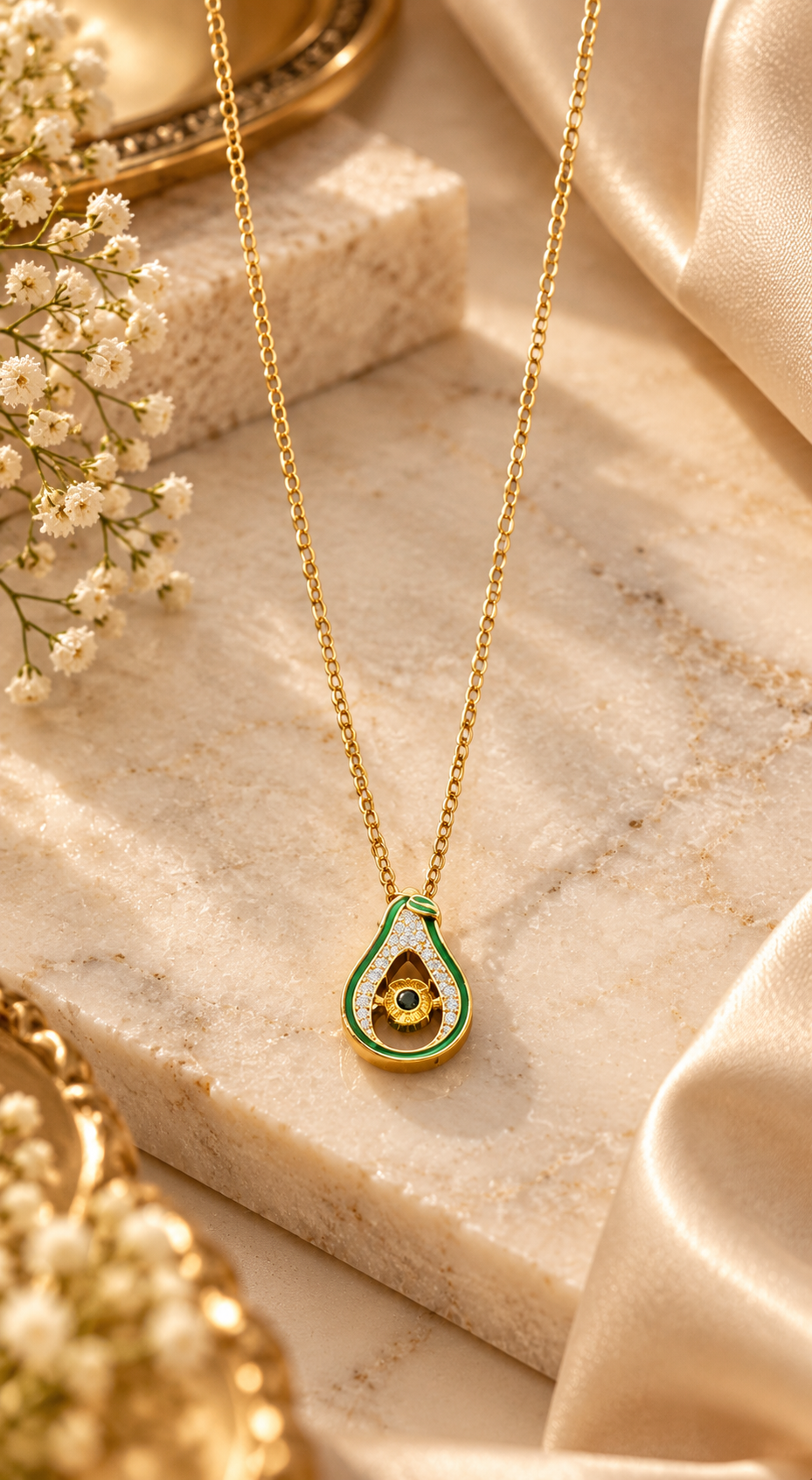 Emerald Teardrop Pendant
