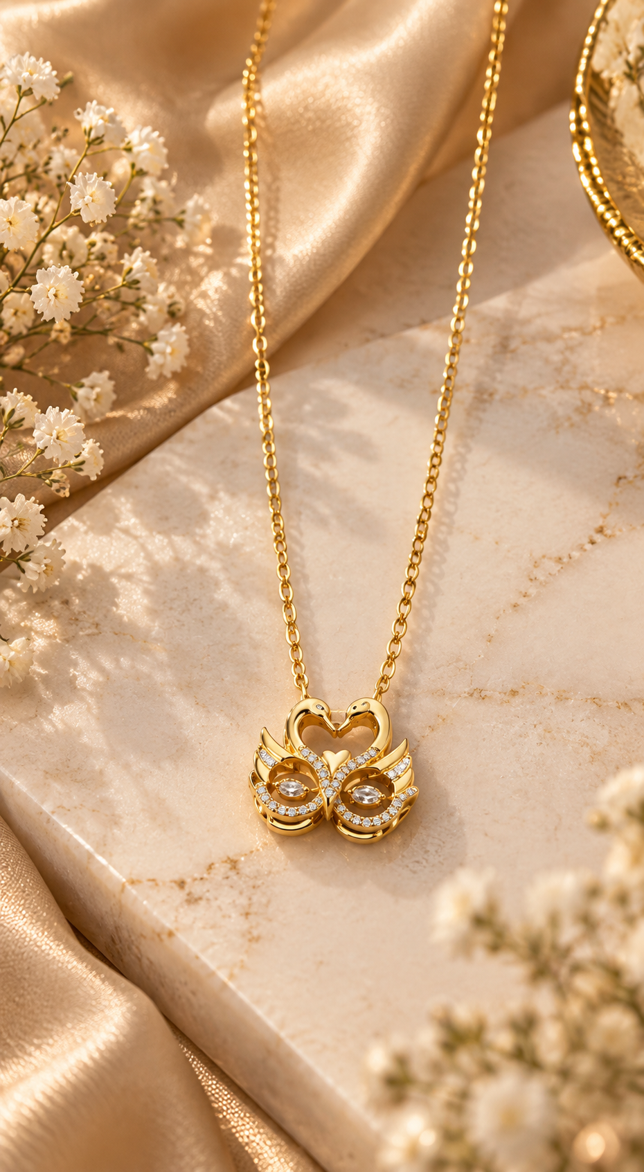 Swan Heart Pendant