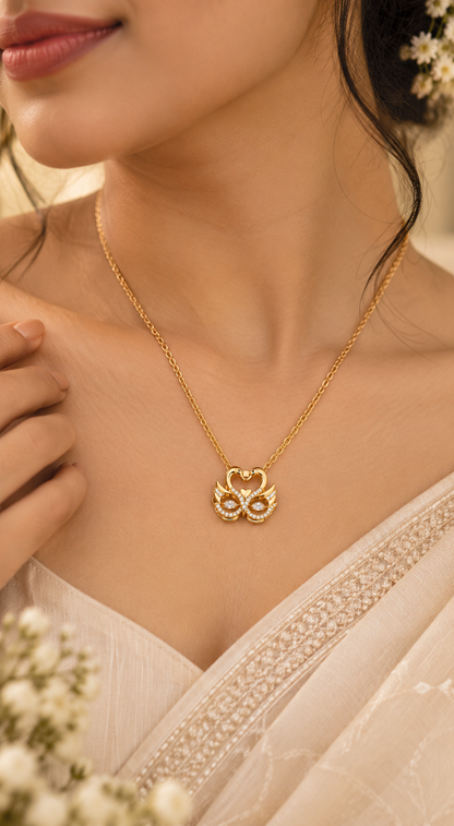 Swan Heart Pendant