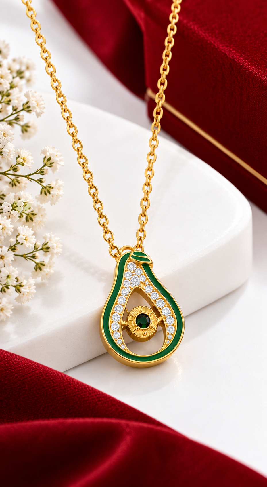 Emerald Teardrop Pendant