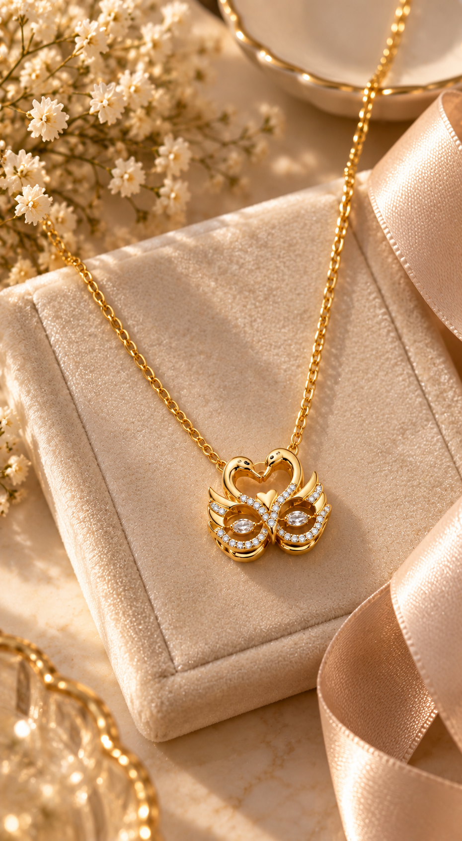 Swan Heart Pendant